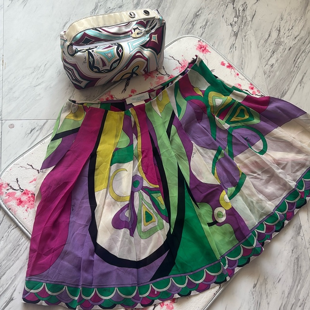 Auth Pucci Mini Skirt & Bag!